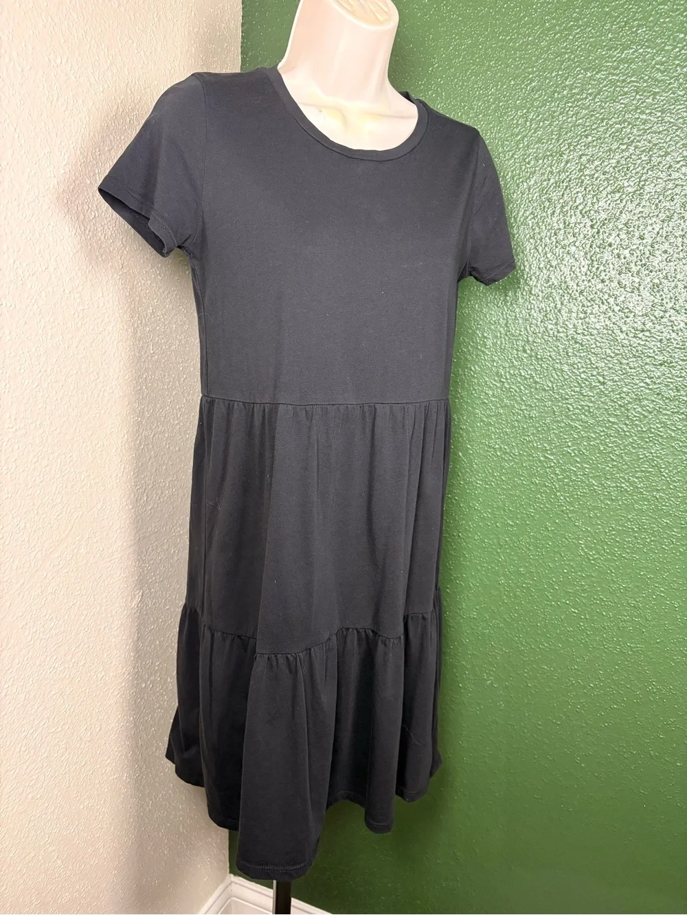 J Crew Tiered Short Sleeve T Shirt Babydoll  Dress XS